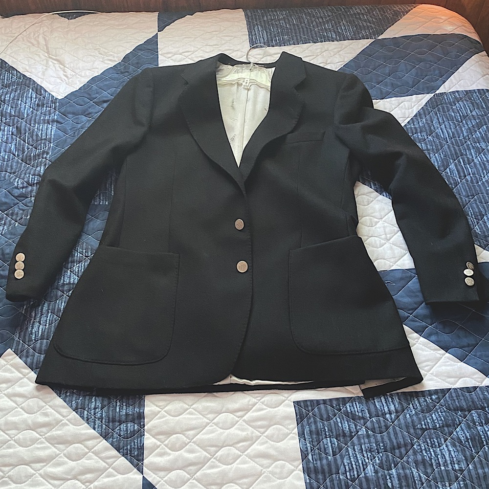 Designer Black Cashmere Dress Blazer by Emilio Pucci | size medium | like new